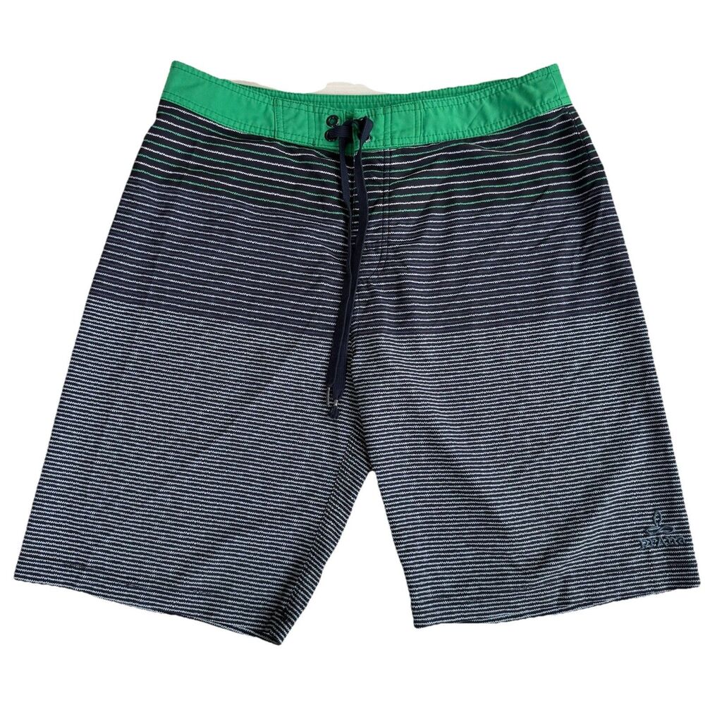 Prana Mens Beach Surf board Shorts Size 33 Swim Trunks 50 upf+ rn Beach